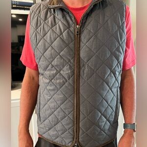 Peter Millar Men's Gray Quilted Vest